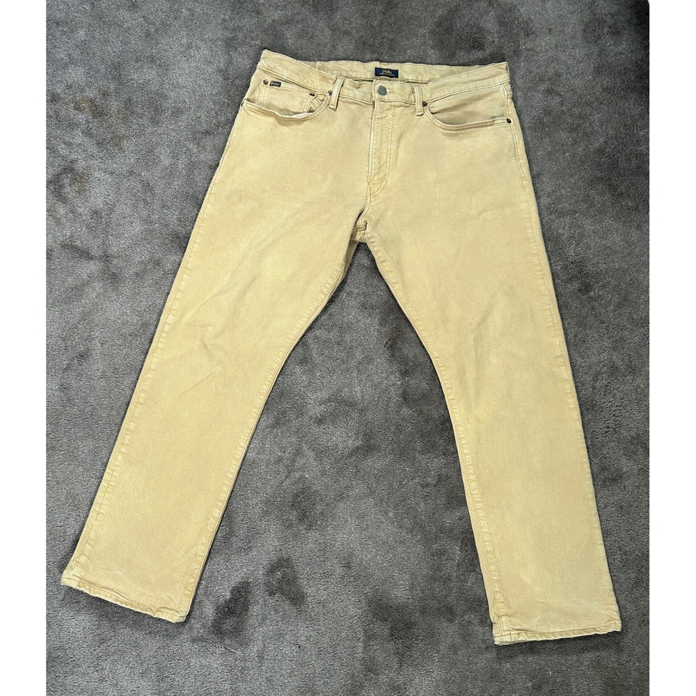 Polo Ralph Lauren Hapton Relaxed Straight Pants Mens 36x30 Tan Khaki Cotton